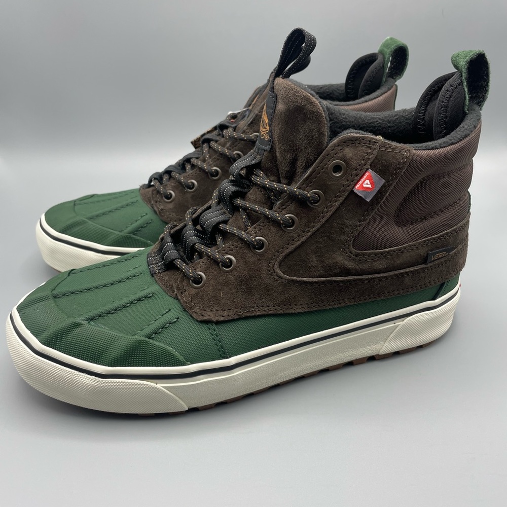 Vans Men's Sk8-Hi MTE-2 Del Pato Waterproof Duck Boots Brown Green Size 9 NWT